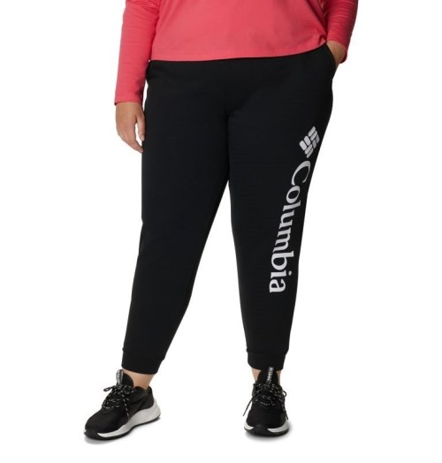 Pantaloni Jogger Columbia Logo Fleece Dama Negrii | Plus Size MQMASQ81Z